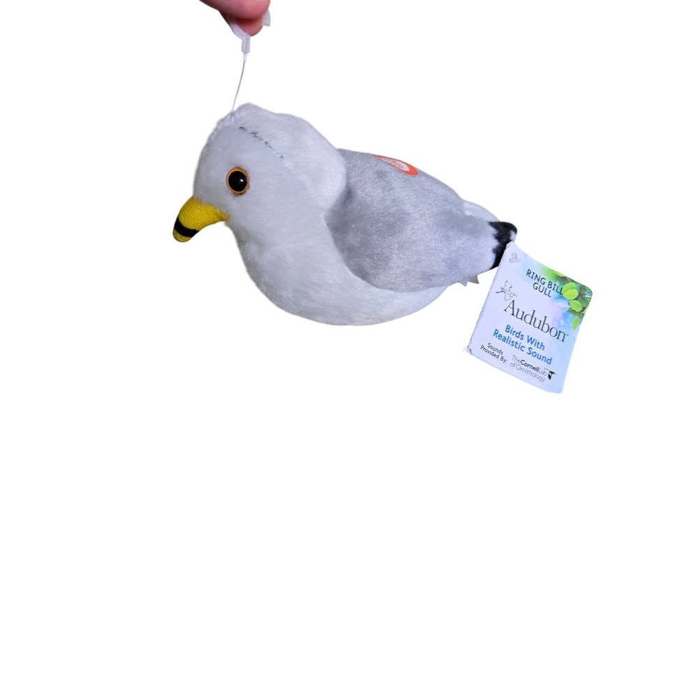 NWT Audubon Ring Bill Gull Birds with Realistic Sound Small Plush Stuffed Animal